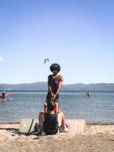 Instructor Mosty teaching water start theory