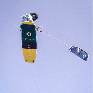 Kitesurfing instructor Mosty showing off his skills in Croatia