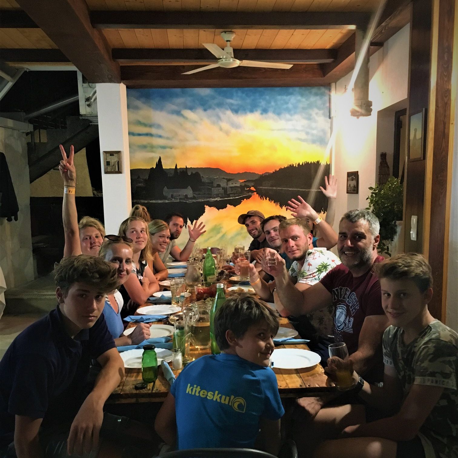 Dinner after kitesurfing